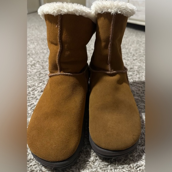 Skechers Tone Ups Womens Chestnut Suede Faux Fur Y2K Size 8 - Picture 2 of 6